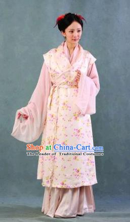 Chinese Ancient Novel Character A Dream in Red Mansions Maidservants Qingwen Costume for Women