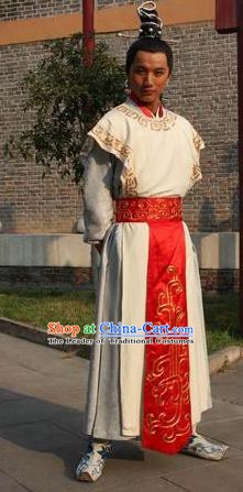 Chinese Ancient Novel Journey to the West White Dragon Horse Costume for Men