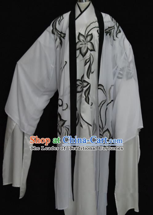 China Traditional Beijing Opera Niche Black Pattern Robe Chinese Peking Opera Gifted Scholar Costume