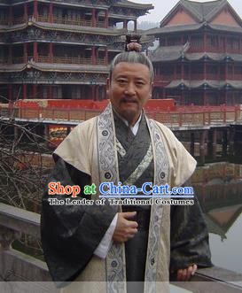 Chinese Ancient Song Dynasty Litterateur Politician Wang An-shi Replica Costume for Men