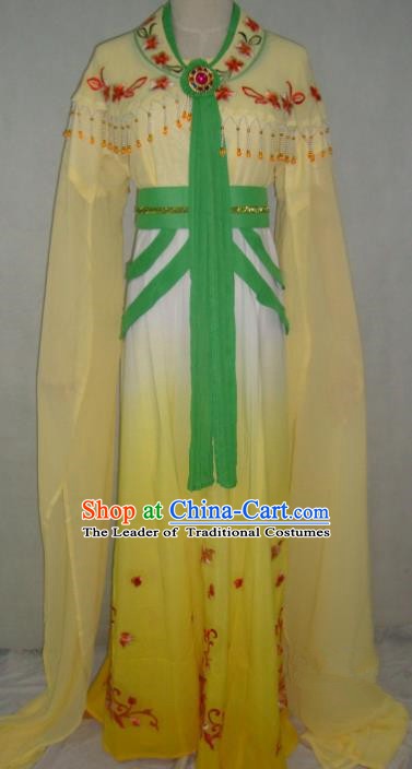 Top Grade Chinese Beijing Opera Princess Costume China Professional Peking Opera Yellow Dress