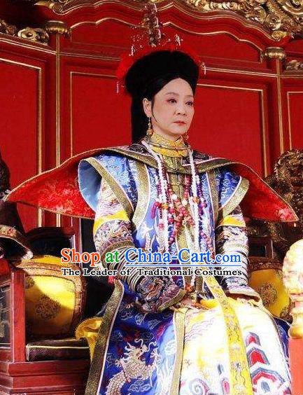 Chinese Traditional Palace Lady Historical Costume China Qing Dynasty Yongzheng Queen Mother Clothing