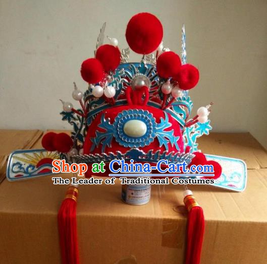 Traditional Chinese Beijing Opera Scholar Bridegroom Hats Peking Opera Niche Headwear