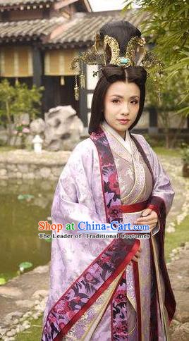 Chinese Ancient Three Kingdoms Period Imperial Concubine Hanfu Dress Embroidered Replica Costume for Women