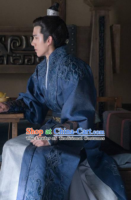 Nirvana in Fire Chinese Ancient Northern and Southern Dynasties Nobility Childe Xiao Pingjing Embroidered Replica Costume for Men