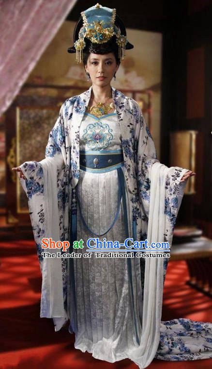 Ancient Chinese Tang Dynasty Princess Taiping Embroidered Dress Replica Costume for Women