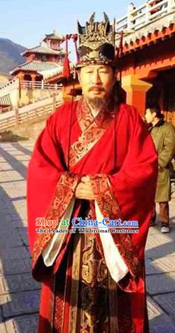 Chinese Ancient Tang Dynasty Minister Replica Costume for Men