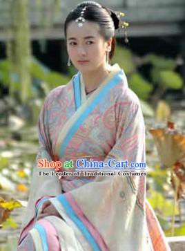 Traditional Ancient Chinese Han Dynasty Prime Minister Wife Xin Zhui Hanfu Dress Replica Costume for Women