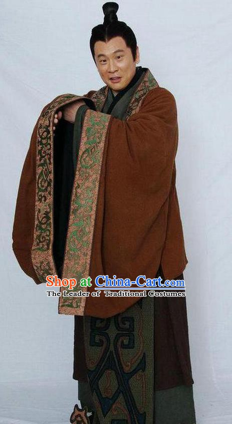 Chinese Ancient Qin Dynasty Prime Minister Zhao Gao Replica Costume for Men