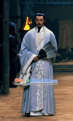 Chinese Ancient Three Kingdoms Period Shu Kingdom Prime Minister Zhuge Liang Replica Costume for Men