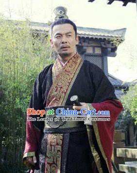 Traditional Chinese Ancient Qin State Diplomat Su Qin Replica Costume for Men