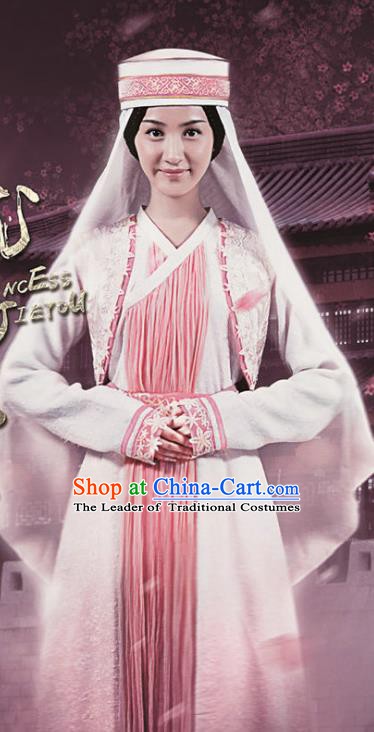 Chinese Ancient Han Dynasty Western Regions Maidservant Replica Costume for Women