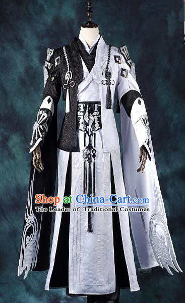 China Ancient Cosplay Swordsman Costumes Chinese Traditional Knight-errant Clothing for Men