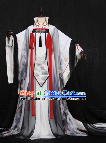 Chinese Ancient Cosplay Imperial Princess Costume Tang Dynasty Palace Lady Embroidered Hanfu Dress for Women