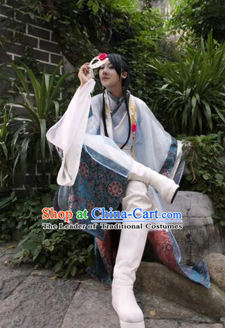 Chinese Traditional Ancient Nobility Childe Clothing Song Dynasty Swordsman Costume for Men