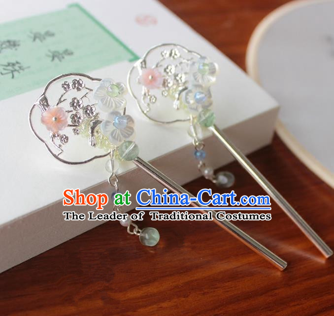 Chinese Ancient Handmade Hair Accessories Hanfu Hairpins Tassel Hair Clips for Women