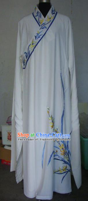 Chinese Traditional Beijing Opera Niche Costumes China Peking Opera Embroidered Orchid Robe for Adults