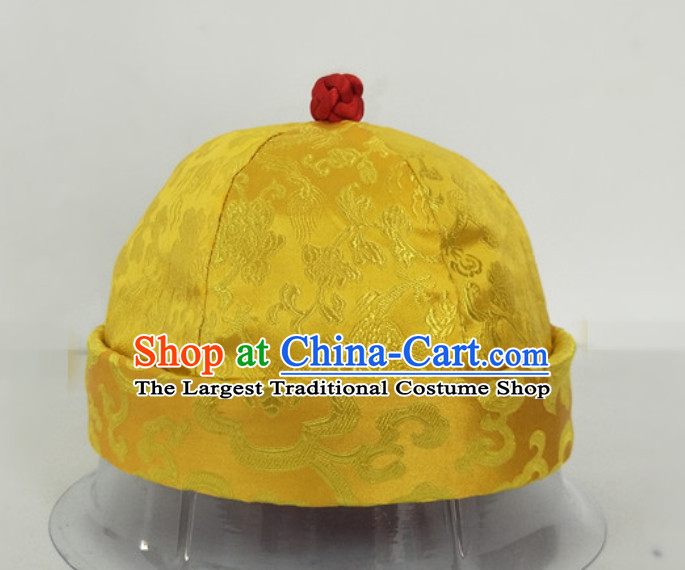 Chinese Ancient Style Handmade Qing Dynasty Emperor Conical Hat for Sale