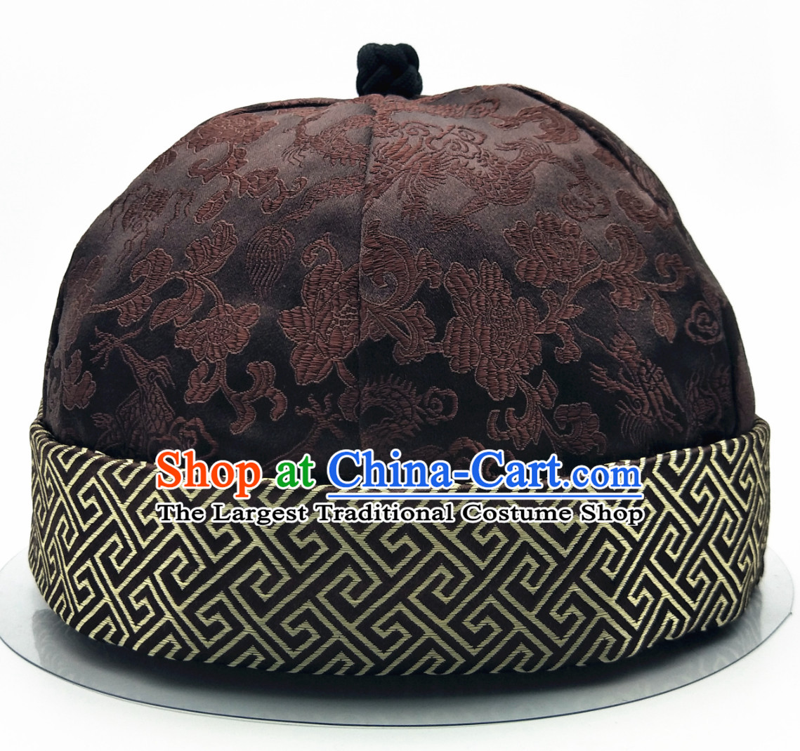 Chinese Ancient Style Handmade Qing Dynasty Official Family Hat Wedding Hat for Men