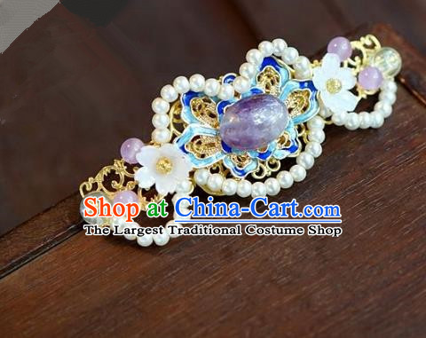 Chinese Handmade Ancient Cloisonne Hair Stick Hair Accessories Ancient Hanfu Hairpins for Women