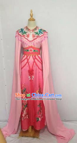 Traditional Chinese Peking Opera Rich Lady Costume Beijing Opera Diva Fairy Pink Dress for Adults