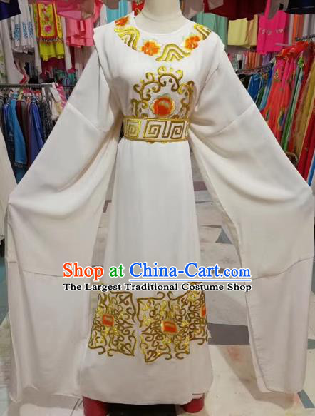 Chinese Beijing Opera Niche White Robe Traditional Peking Opera Prince Costume for Adults