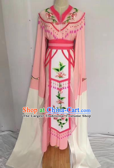 Traditional Chinese Peking Opera Princess Fairy Pink Dress Beijing Opera Diva Costume for Adults