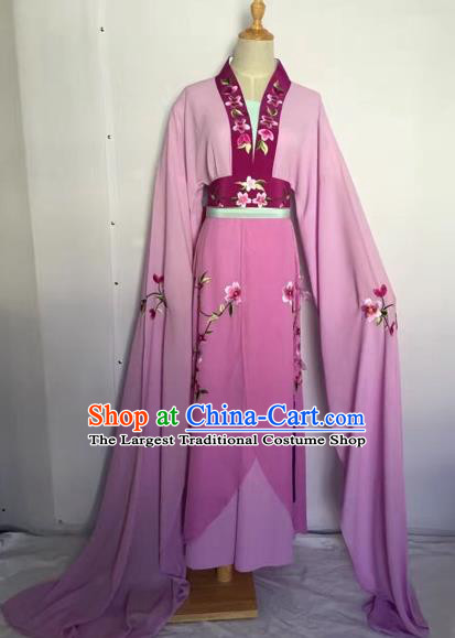 Chinese Peking Opera Fairy Purple Dress Traditional Beijing Opera Diva Costume for Adults