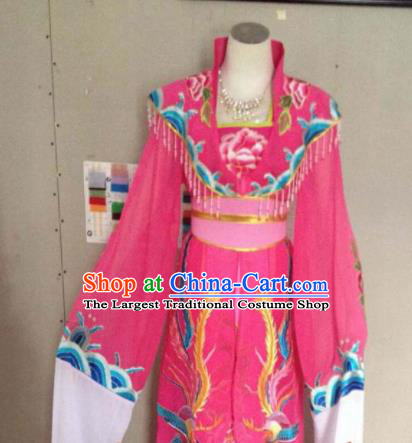 Chinese Ancient Imperial Consort Rosy Hanfu Dress Traditional Beijing Opera Actress Costume for Adults