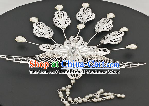 Chinese Ancient Bride Hair Accessories Queen Phoenix Hairpins for Women