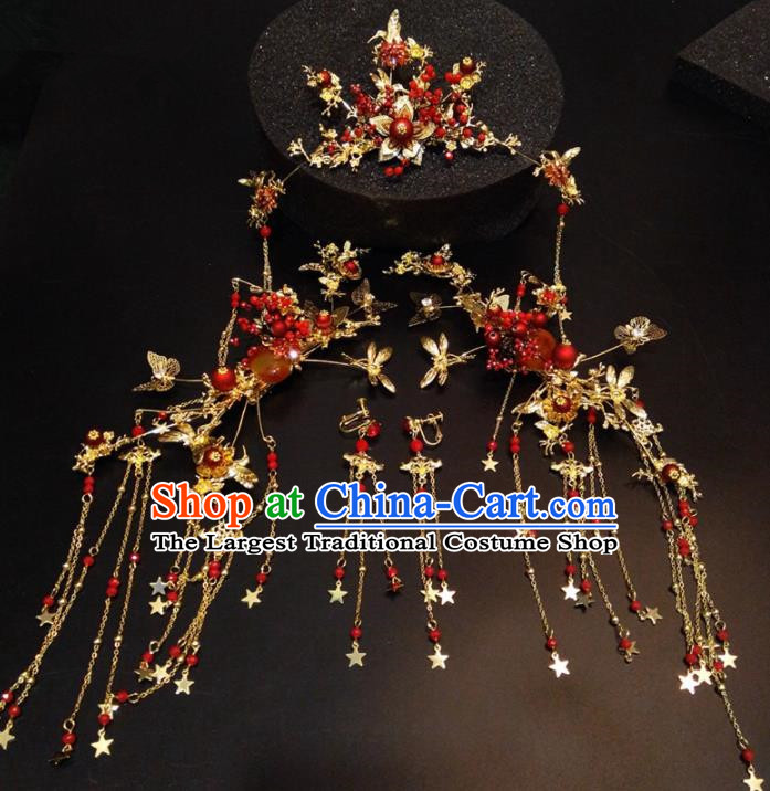 Top Chinese Traditional Wedding Phoenix Coronet Classical Hairpins Headdress for Women