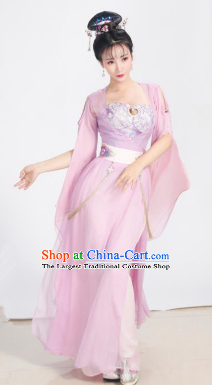 Chinese Ancient Drama Goddess Peri Pink Hanfu Dress Traditional Ming Dynasty Imperial Consort Replica Costumes for Women