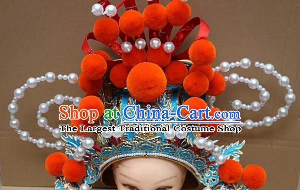 Traditional Chinese Beijing Opera General Helmet Peking Opera Hair Accessories Hat for Men