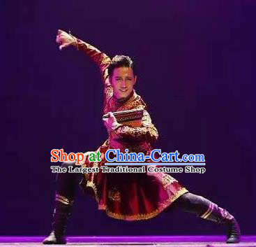 Chinese Traditional Classical Dance Ethnic Costumes Drama Performance Folk Dance Clothing for Men