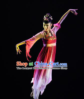 Chinese Traditional Classical Dance Group Dance Costumes Stage Performance Hanfu Dress for Women