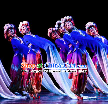 Chinese Traditional Folk Dance Group Dance Costumes Peking Opera Stage Performance Dress for Women