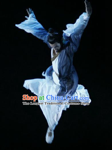 Chinese Traditional Classical Dance Costumes Drama Performance Single Dance Hanfu Clothing for Men