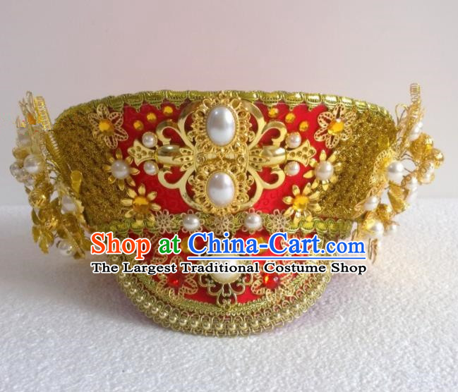 Chinese Ancient Queen Hair Accessories Qing Dynasty Empress Hat Headwear for Women