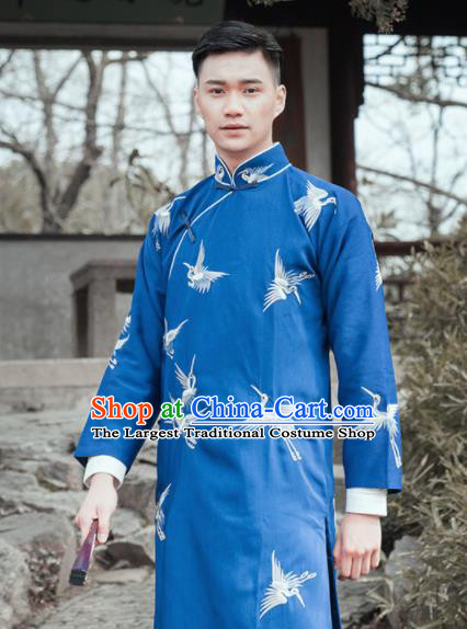 Traditional Chinese Ancient Nobility Childe Costumes Republic China Period Drama Embroidered Gown for Men