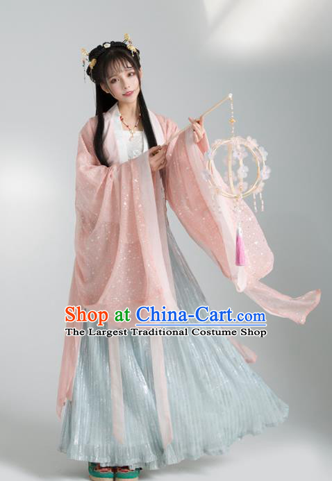 Asian Chinese Tang Dynasty Royal Princess Hanfu Dress Traditional Ancient Court Lady Costumes for Women