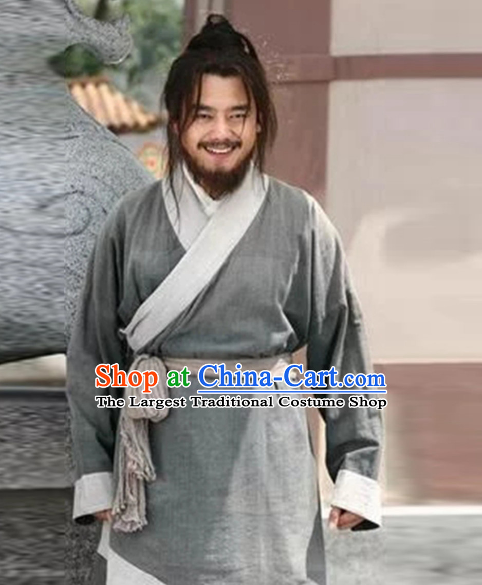 Ancient Chinese China Male Civilian Costume Common People Hanfu Costumes for Men