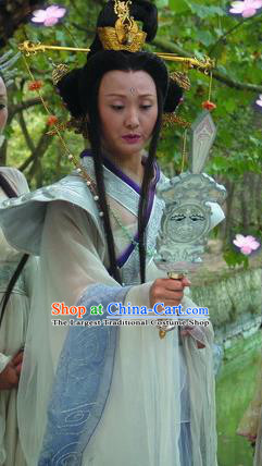 Chinese Ancient Mythology Goddess Hanfu Dress Queen Mother of the West Costumes Complete Set