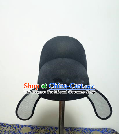 Chinese Traditional Handmade Tang Dynasty Minister Black Hat Ancient Drama Officer Headwear for Men