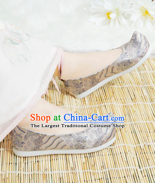 Chinese National Pink Hanfu Shoes Traditional Princess Shoes Embroidered Shoes for Women