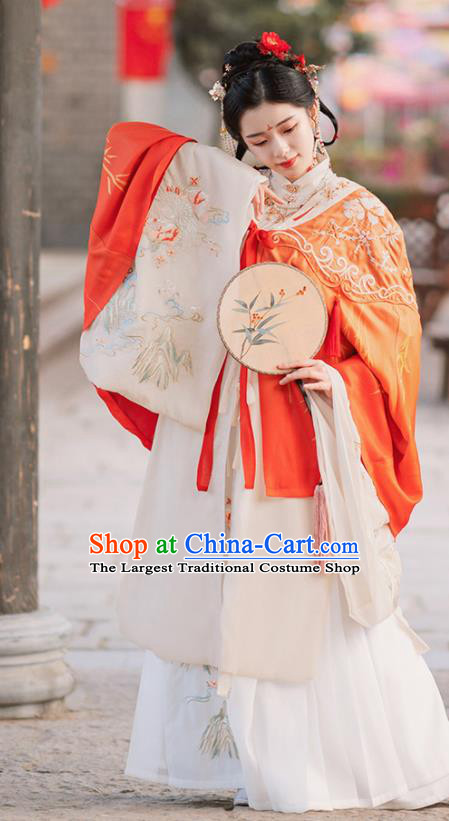 Traditional Chinese Ming Dynasty Royal Princess Replica Costumes Ancient Court Infanta Hanfu Dress for Women