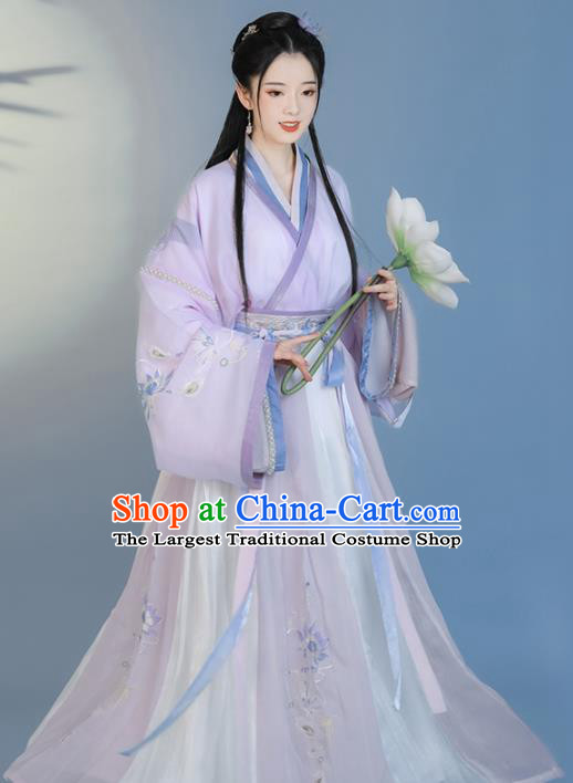 Traditional Chinese Jin Dynasty Court Lady Replica Costumes Ancient Royal Princess Hanfu Dress for Women