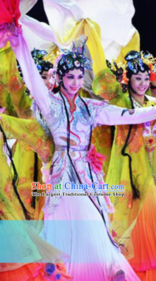 Traditional Chinese Classical Dance Competition Costumes Beijing Opera Group Dance Stage Show Dress for Women