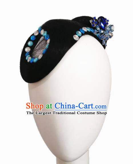 Traditional Chinese Classical Dance Qie Qiao Hair Accessories Fan Dance Wig Chignon Headdress for Women