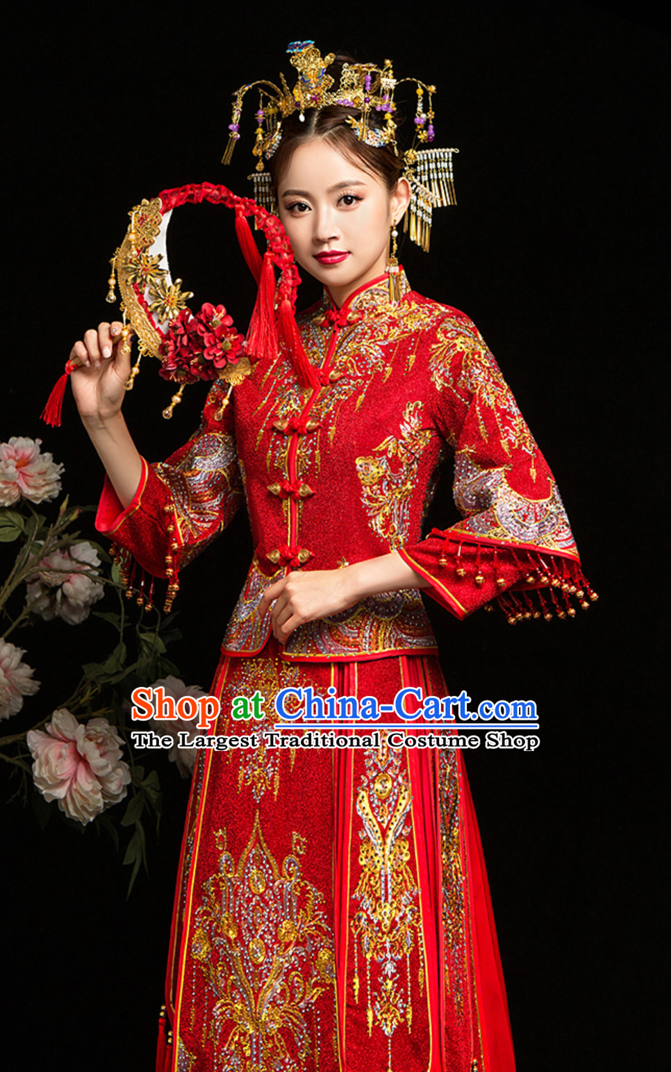 Top Chinese Empress Design Beautiful Bride Wedding Clothing for Women