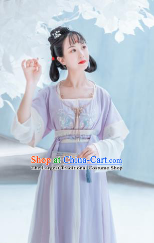 Traditional Chinese Tang Dynasty Palace Replica Costumes Ancient Court Maid Hanfu Dress for Women